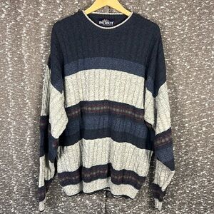 Patriot By Exacta Striped Long Sleeve Crewneck‎ Sweater